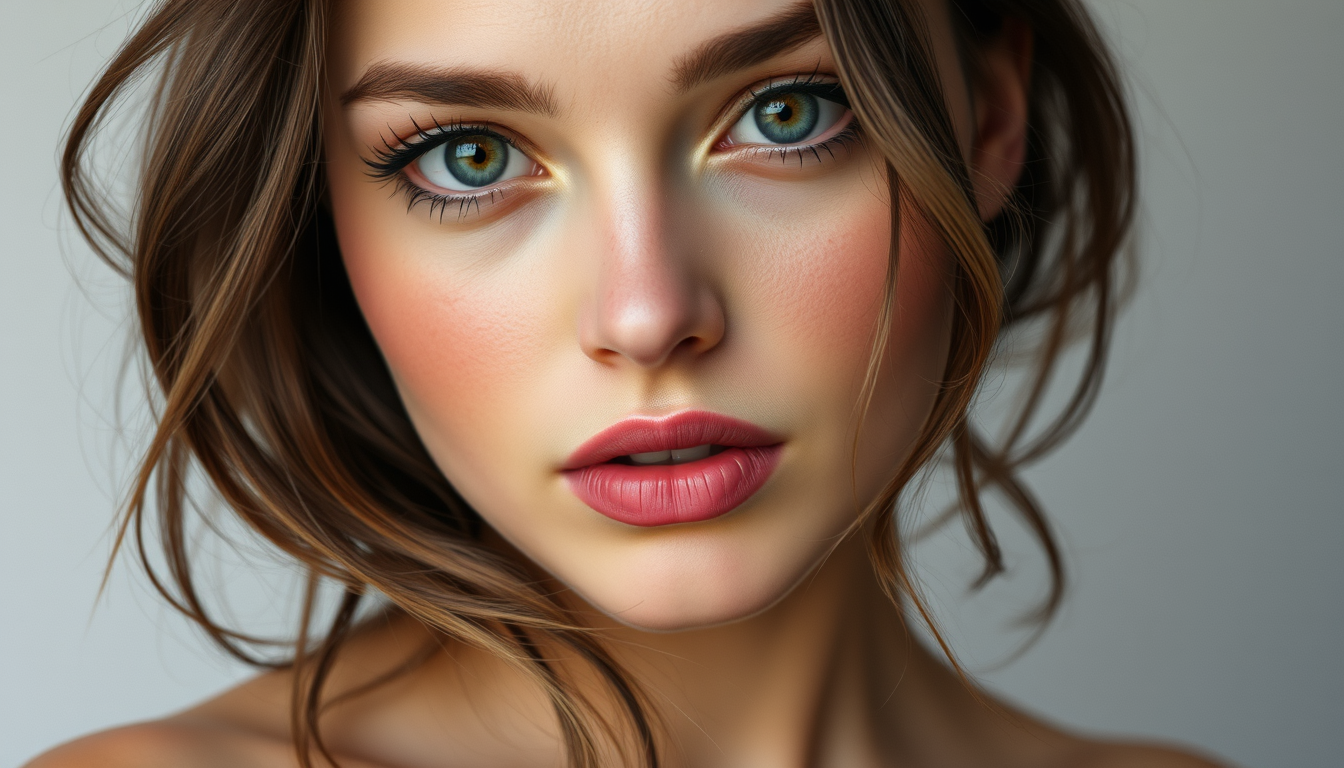 Main art studio: Lange locken karamel hautfarbe braune augen schwarze harre kleine lippen normale nase kleinen po ganzen körper frei wie möglich dunkles karamel harre