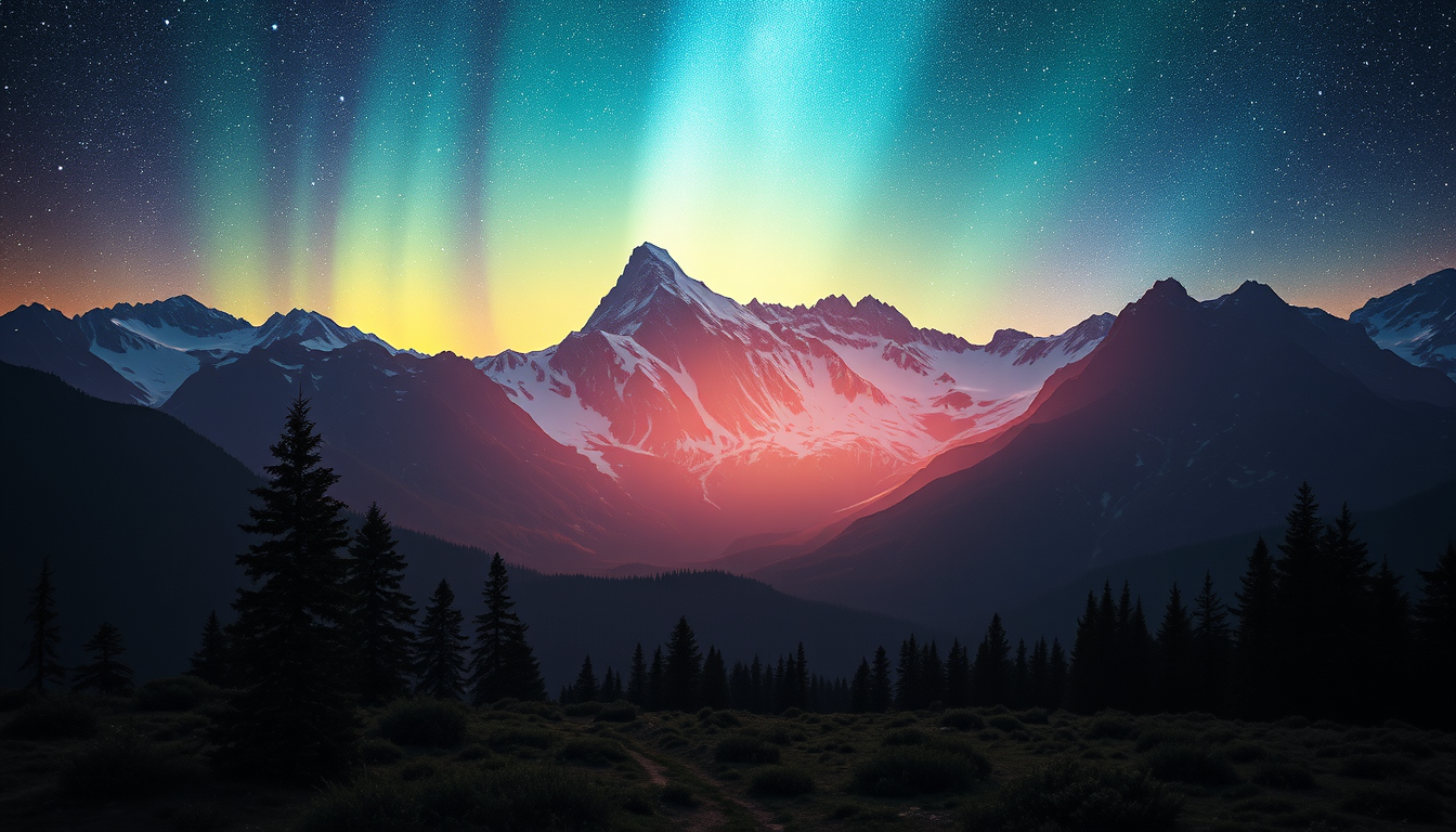 Main art studio: Je voudrais que tu me genere une image qui soit sympa a regarder pour mes spectateurs twitch pour ma scene de pause. dans le theme astral foret montag