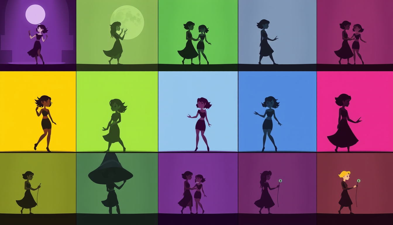 Sprite Sheet idea created from the prompt: a grid of animation frames sharing one character, scale, palette, and camera angle, deliberate composition, animation sheet of the last danc