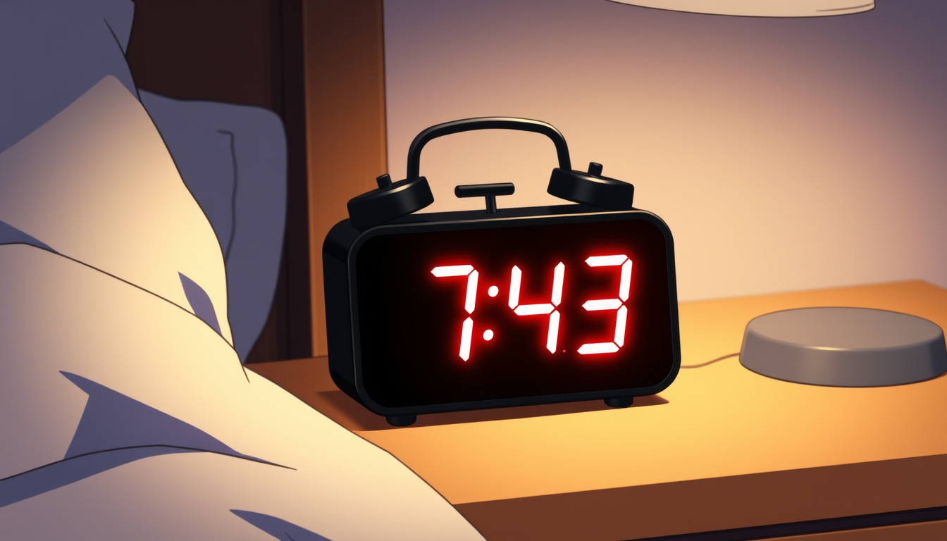 Anime Characters idea: an anime character with a legible silhouette, controlled costume language, and expressive face, deliberate composition, Replace the clock with a SMALL