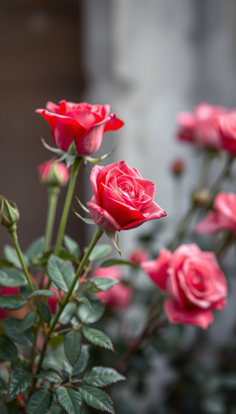 Main art studio: hintergrund bild für eine stellenanzeige basiert auf rosen und rosen züchtung mit rosarino GmbH