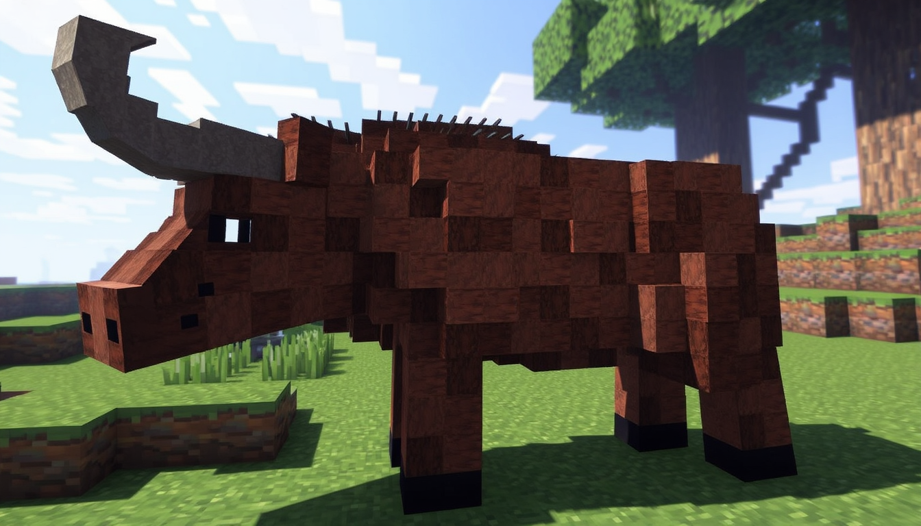 Main art studio: ErStelle mir mal ein Minecraft Wildschwein Bild was cool aussieht.Was echt in Minecraft ist.Als Tier