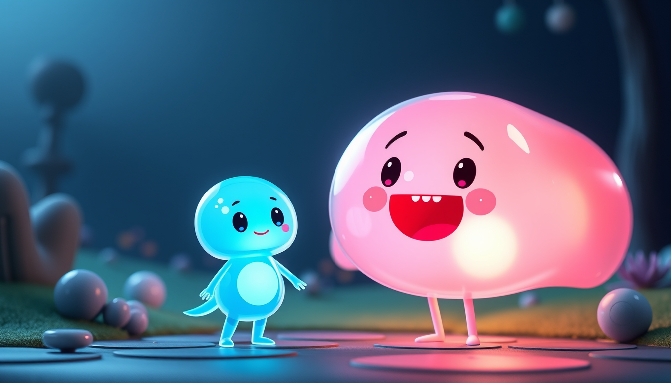 Main art studio: aerogel cartoon character