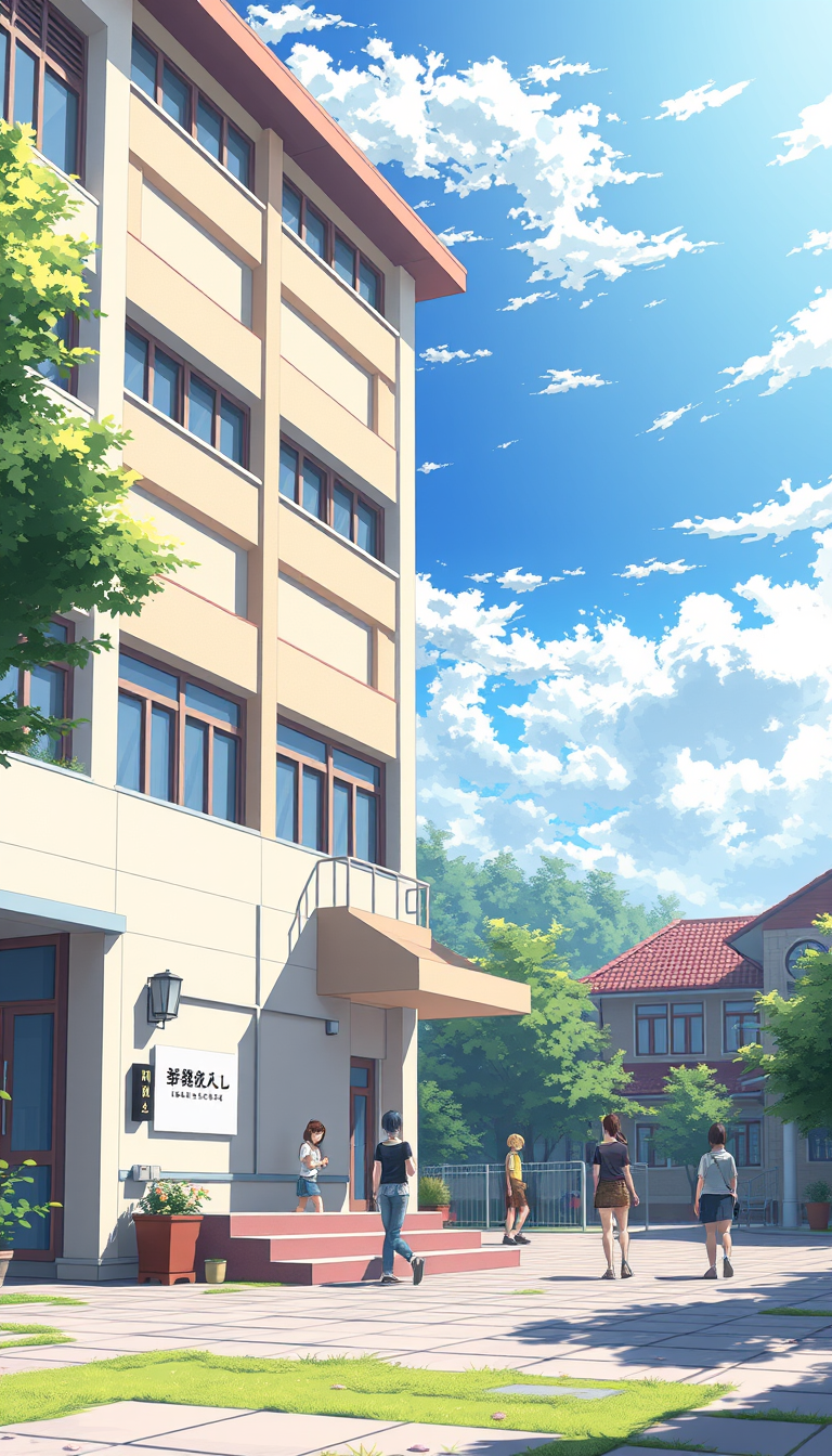 Main art studio: Create a High school Campus like A anime school big school