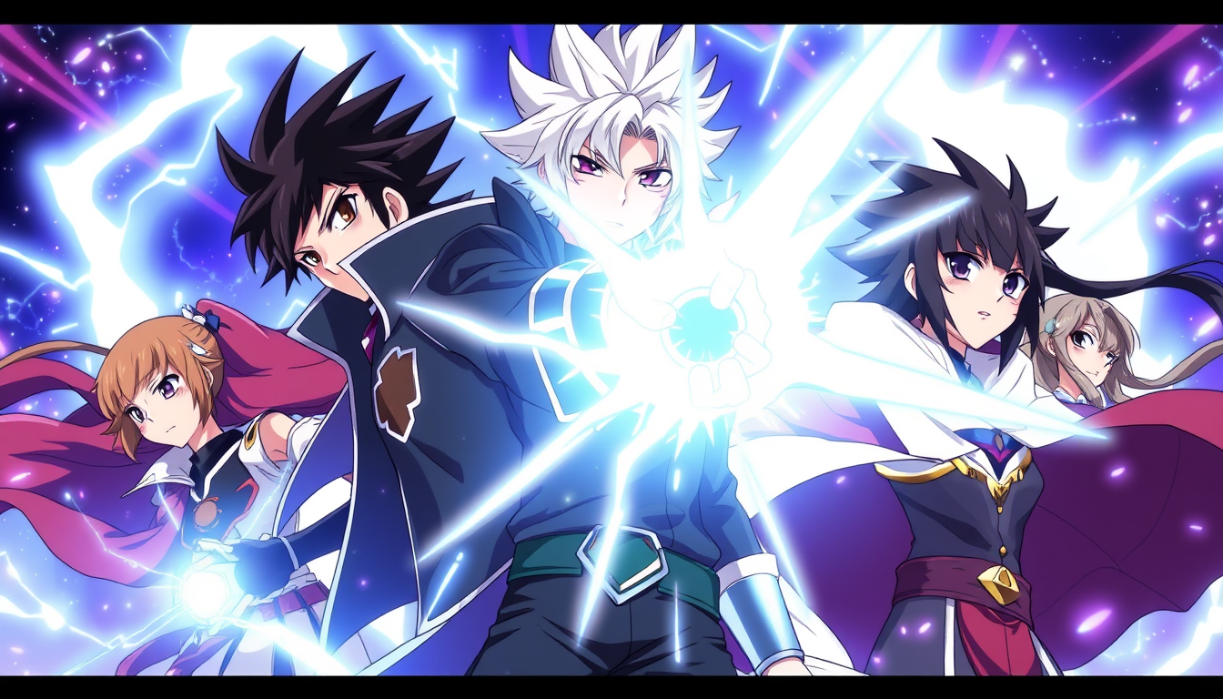 AI Art prompt example created from the prompt: Create a Japanese shonen anime called ZERO DISS. Zero is a young hero with Zero Magic, a mysterious power that evolves into gravity, light a
