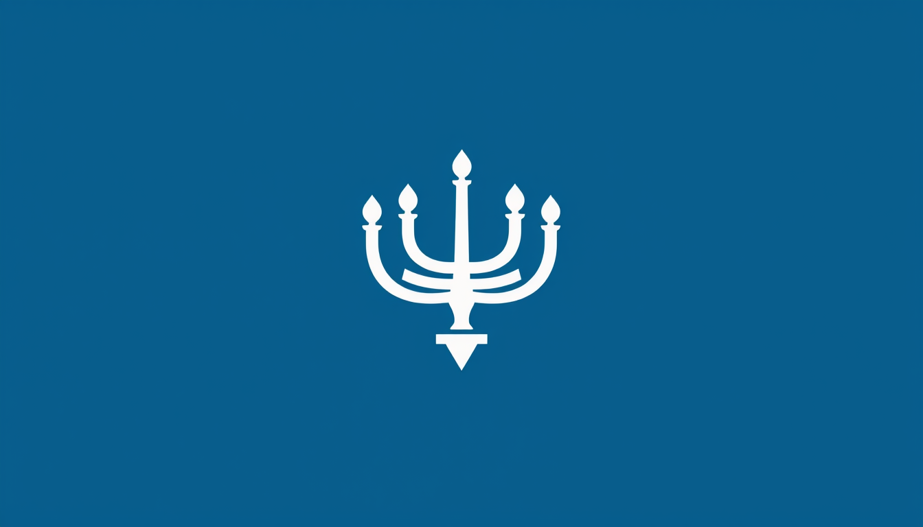 Logo idea: logo design, clean minimal mark, bold simple shapes, balanced composition, un logo minimalista en el Qual estén juntos armónicamente un candelabro con