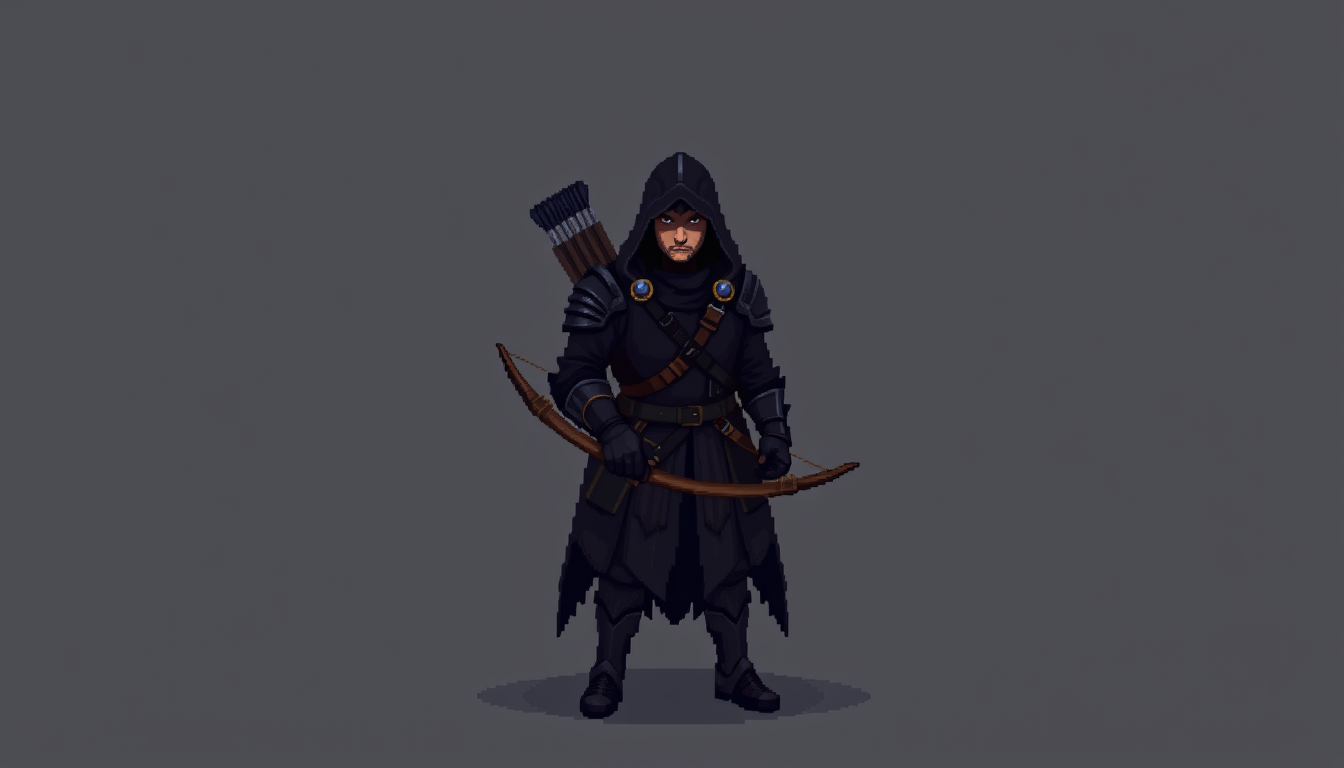 Sprite idea created from the prompt: a single readable game sprite with a controlled silhouette, palette, scale, and viewing angle, deliberate composition, Dark fantasy pixel ar