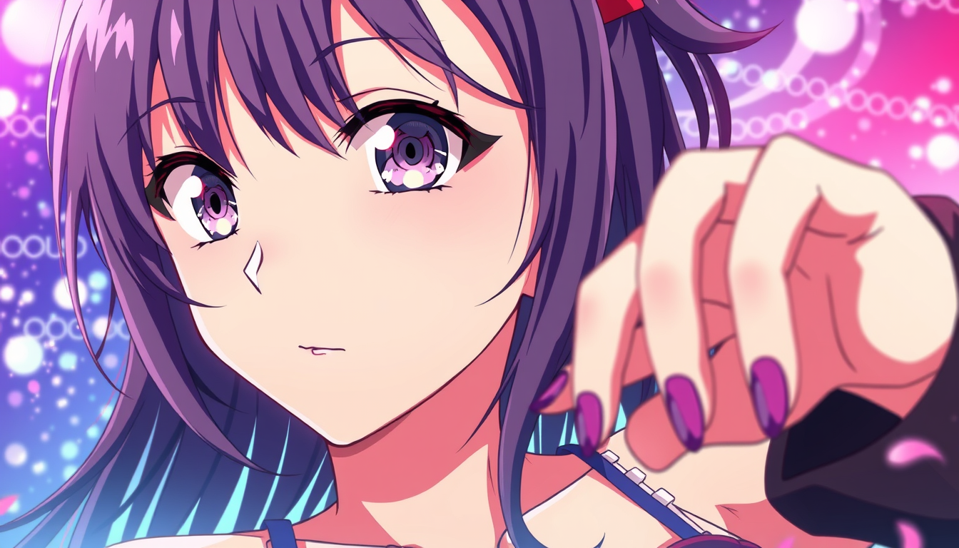 Anime idea: anime style, vibrant colors, expressive eyes, an erotical waifu anime , detailed anime illustration