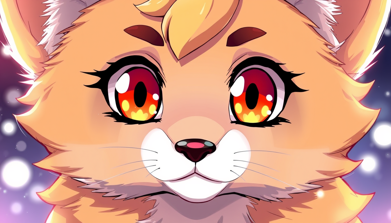 Anime idea: anime style, vibrant colors, expressive eyes, Furry oc using the gvrlfailure art style , detailed anime illustration