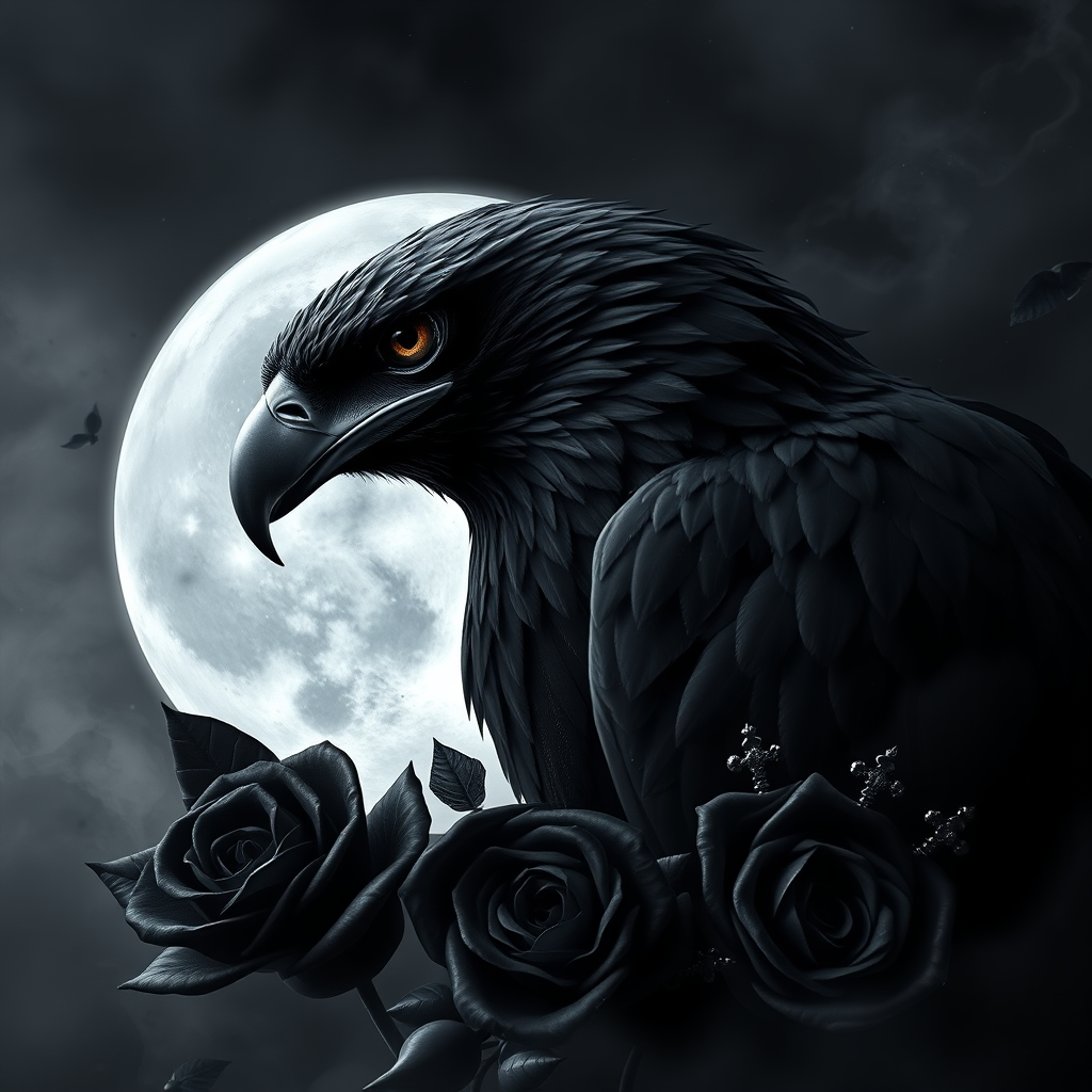 Main art studio: Create an ultra-realistic, cinematic, EPIC WhatsApp profile picture in a dark royal luxury aesthetic. Combine all elements into one seamless masterpie