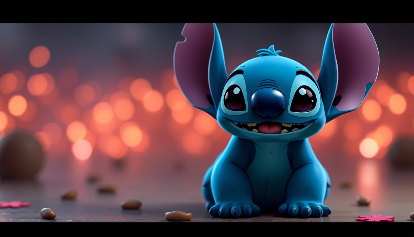 Main art studio: Um Stitch com farda militar