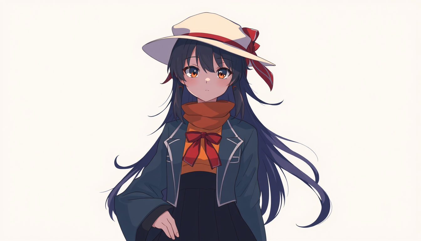 Characters idea: an original character defined by silhouette, role, outfit, palette, and expression, deliberate composition, Girl , polished image, coherent details, c