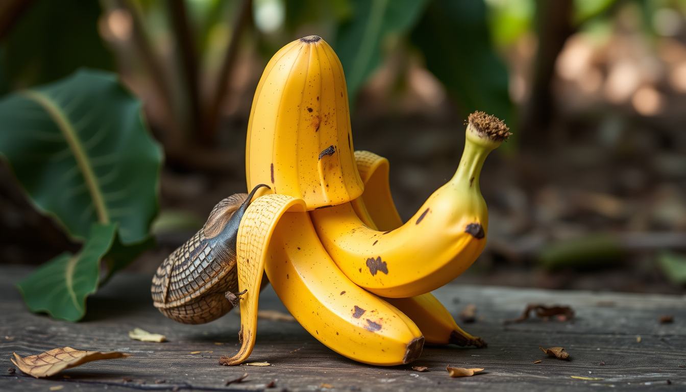 Main art studio: Une banane qui mange une autre banane