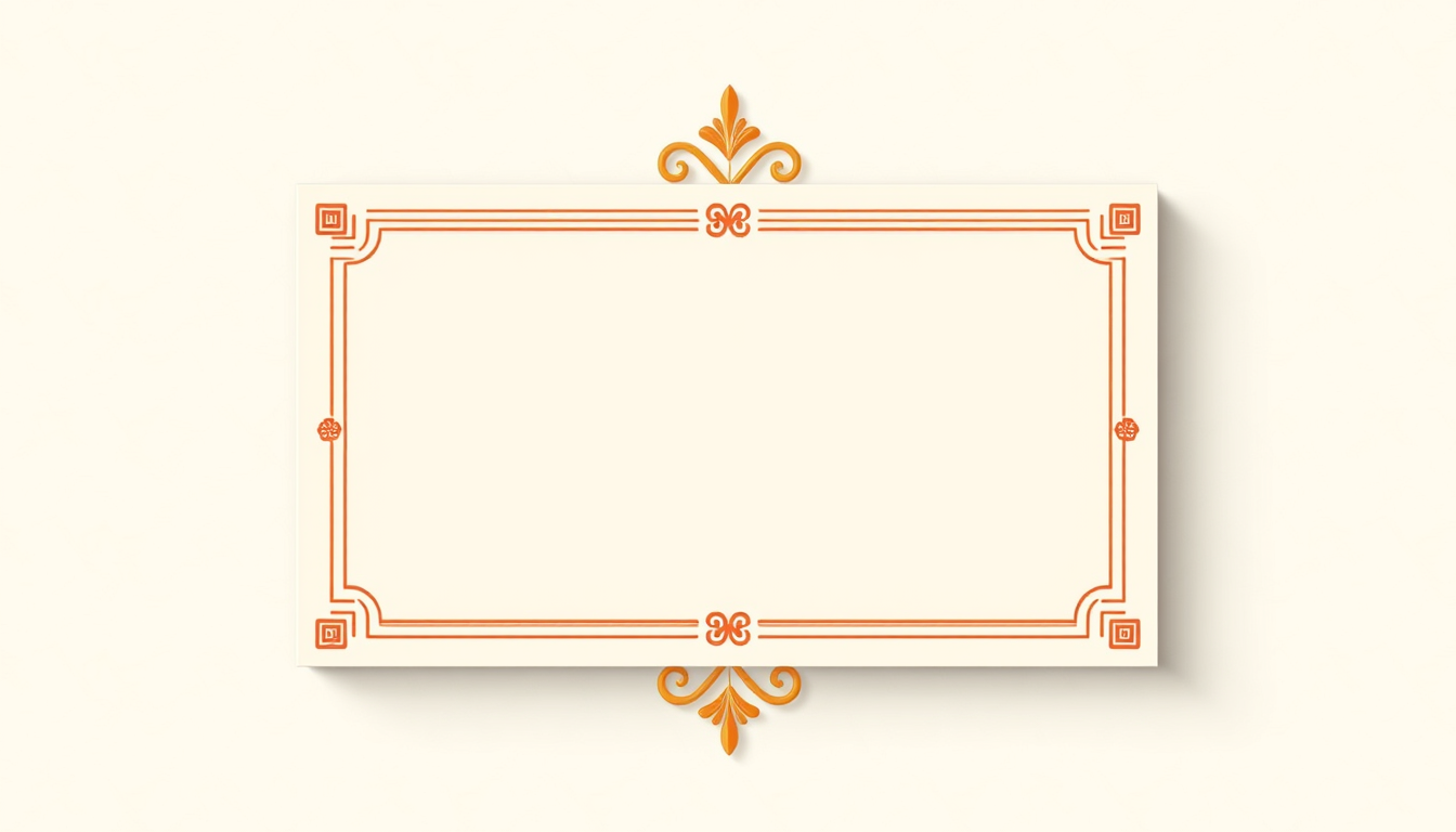 Cards idea: greeting card design, folded card artwork, clean composition, decorative frame, open message space, かぼちゃ , printable card illustration, warm polished