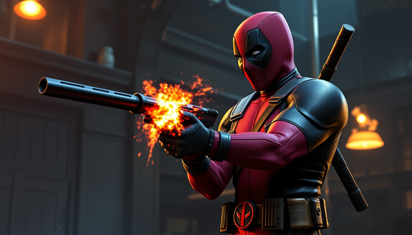 Main art studio: in marvel rivals deadpool gets ko by magik and say f### this a pulls out a parkers brother shotgun and fires at magik the game deadpool