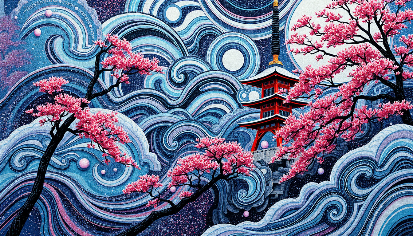 Main art studio: Onisho blutig neocolor japan styl brutal