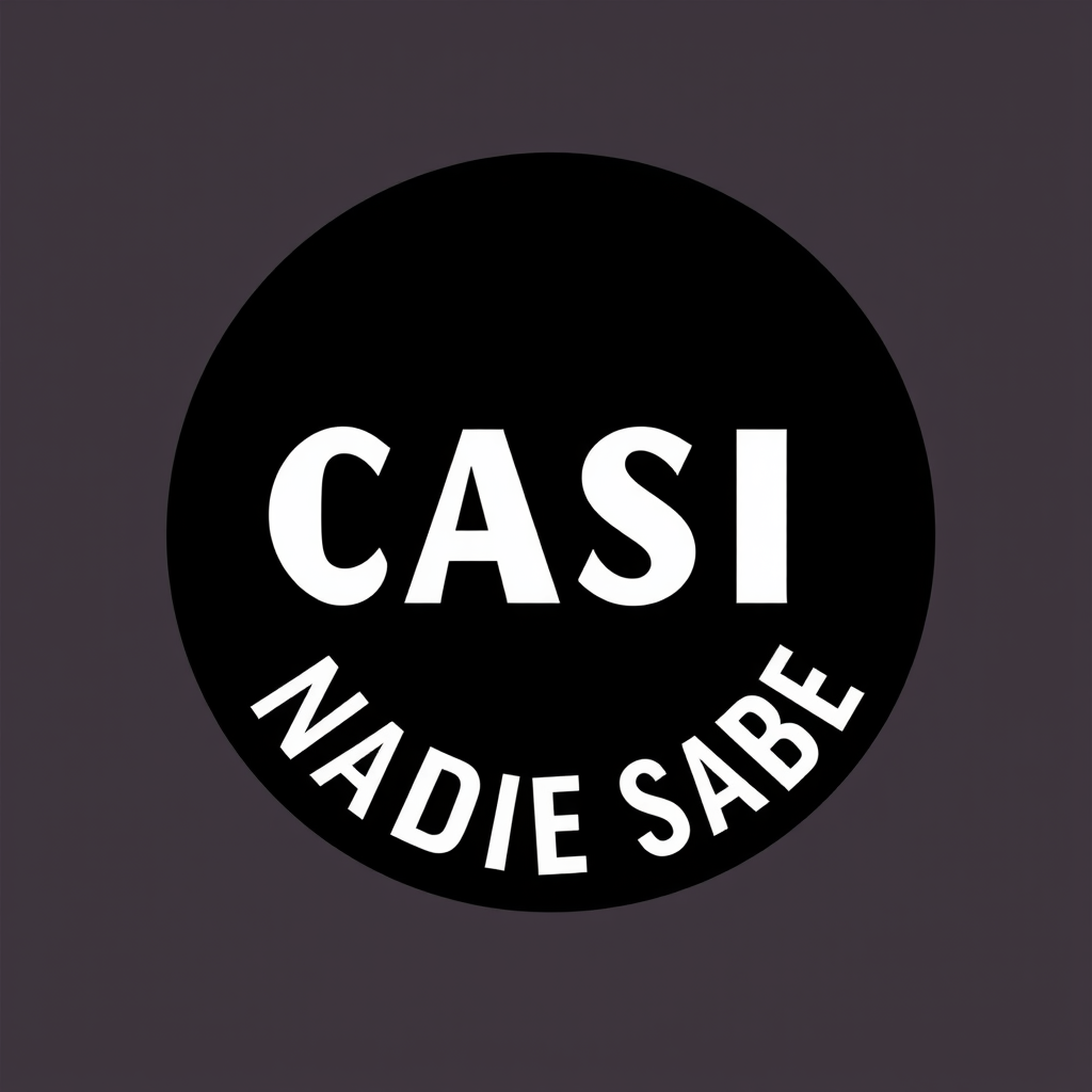 Logo idea created from the prompt: logo design, clean minimal mark, bold simple shapes, balanced composition, Logo moderno y profesional para TikTok llamado “CASI NADIE SABE”.
