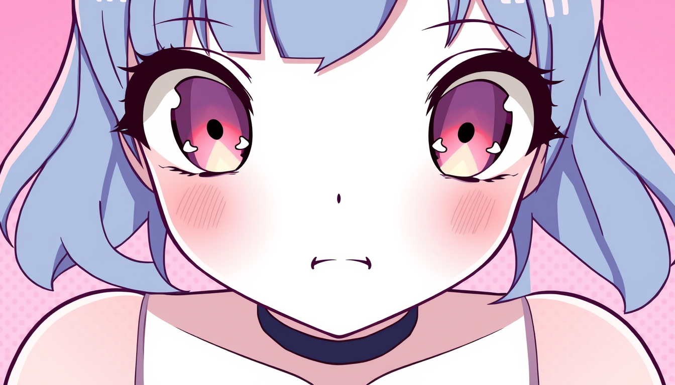 VTuber Avatar idea created from the prompt: vtuber avatar, anime style bust, expressive eyes, streaming overlay ready, شخصية فتيوبر شعر البنفسجي والاسود والعيون بنفسجيه و والملابس بنفس