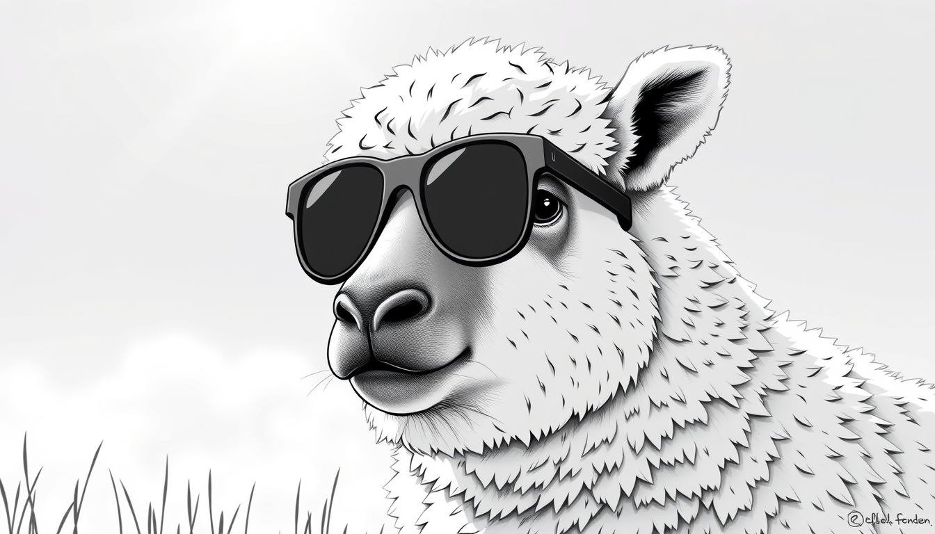 Main art studio: cooler löwe mit Sonnenbrille zum selber ausmalen. Malbuchstil: NUR LINIEN= Schwarz und Weiß,. cartoonlike.