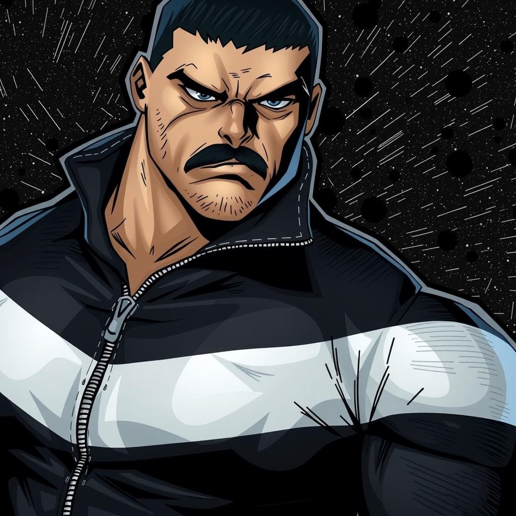 Main art studio: A comic-style character comes to life from a static comic panel. The character remains in the exact same position, scale, and framing as in the origin
