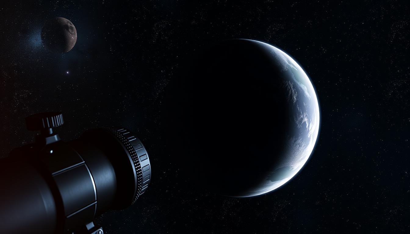 Main art studio: earth-like exoplanet from telescope