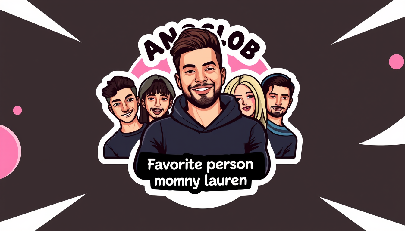 Graphic idea: modern graphic design, clean layout, strong visual hierarchy, bold shapes, space for headline, tiktok live stream fan club stickers for Angelo🦈🖤 he 