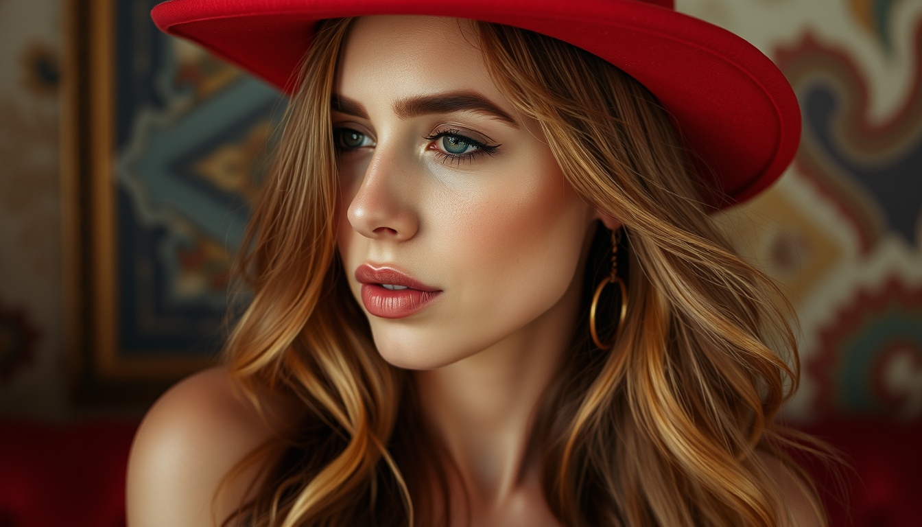 Main art studio: una mujer q se le note el trasero y sea bella rubia