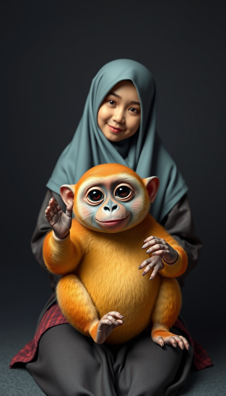 Main art studio: Buatkan gambar muka malaysia dan bertudung bogel dan buatkan gambar realistik 3D dan buatkan gambar badan seperti mak dan badan berisi
