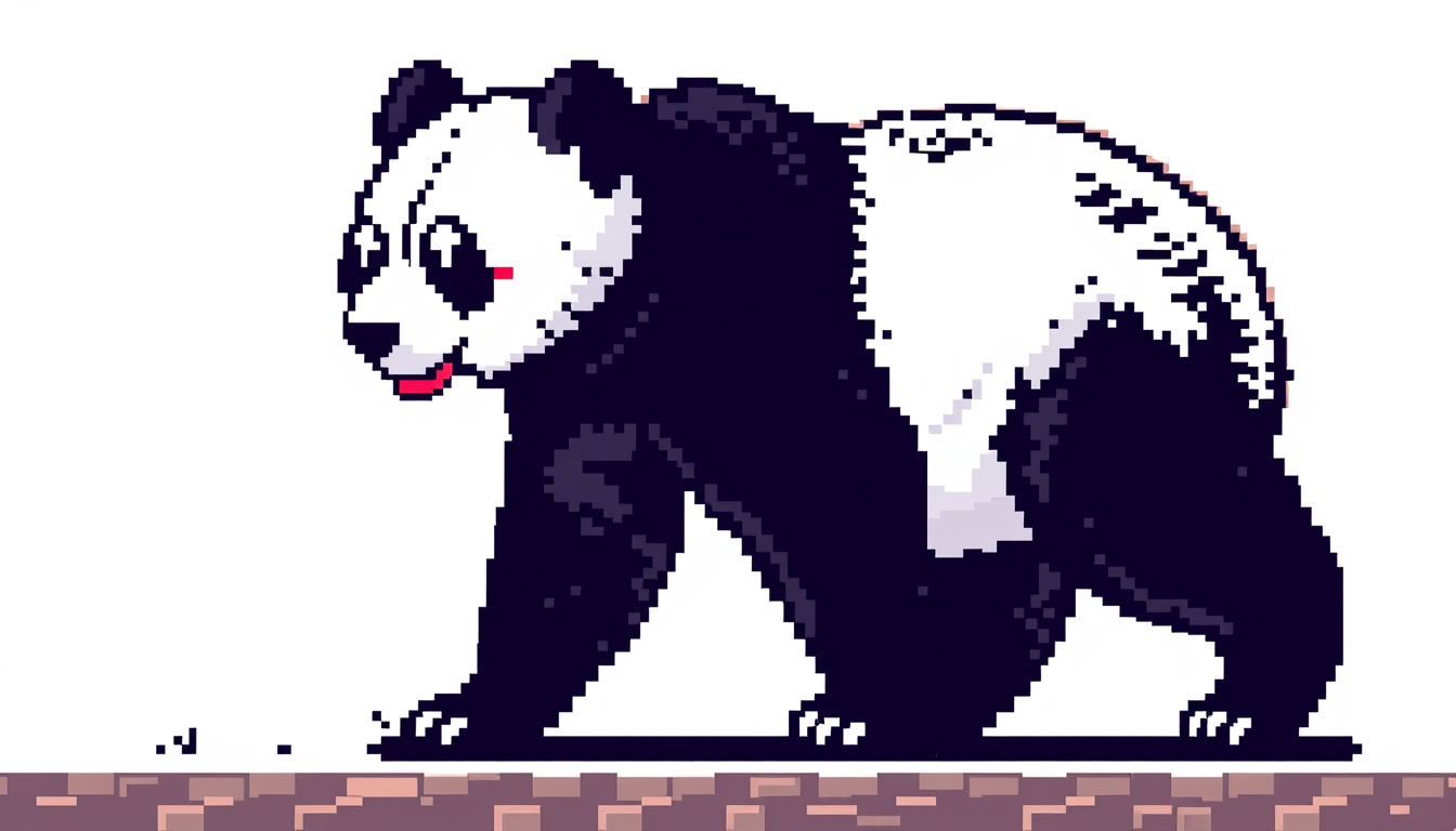 Sprite idea created from the prompt: pixel art game sprite, clean pixel grid, retro 16-bit palette, Ich brauche ein Sprite für Godot eine Pixelgrafik eines kleinen Pandabären. e