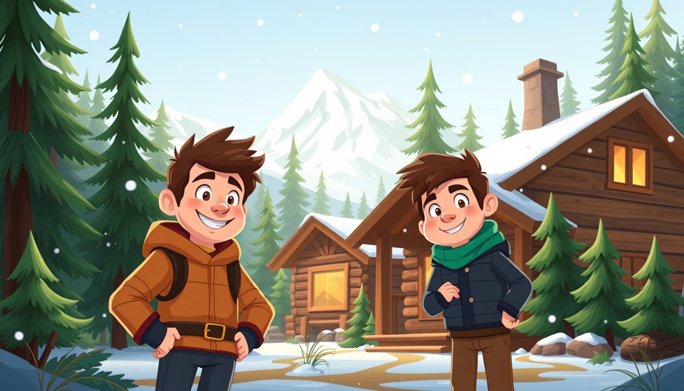 Characters idea: an original character defined by silhouette, role, outfit, palette, and expression, deliberate composition, TED and MILO together in a beautiful Canad