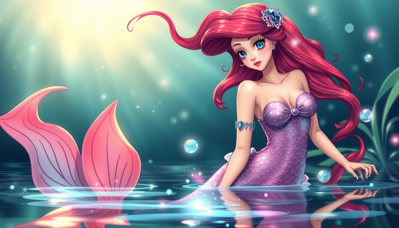Main art studio: magical mermaid but realistisk
