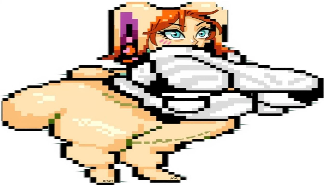 Pixel Art idea: pixel art style, 16-bit, retro game art, Make her walk , pixel perfect, indie game aesthetic