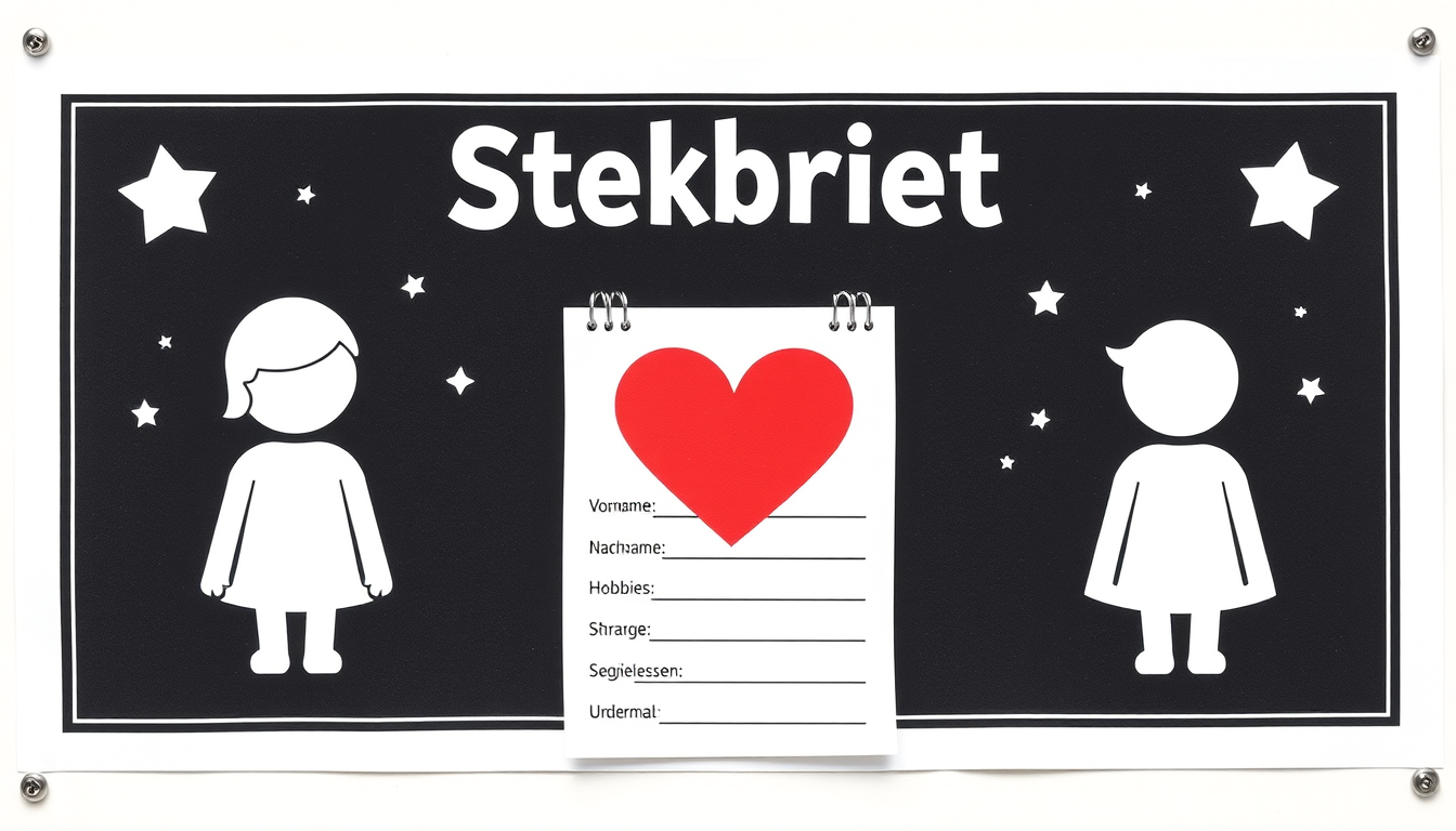 Main art studio: Gestalte ein Din a 4 Plakat. es soll eine art steckbrief für Schülerinnen und Schüler einer 7. Klasse einer Realschule sein. Der Begriff "Steckbrief"