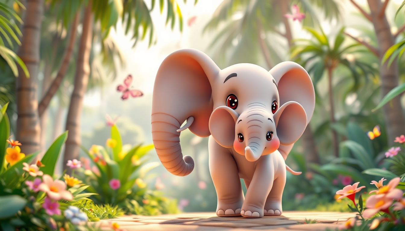 YouTube Profile Picture idea: a square channel icon designed to remain recognizable inside a small circular crop, deliberate composition, A cute friendly mother elephant walking in