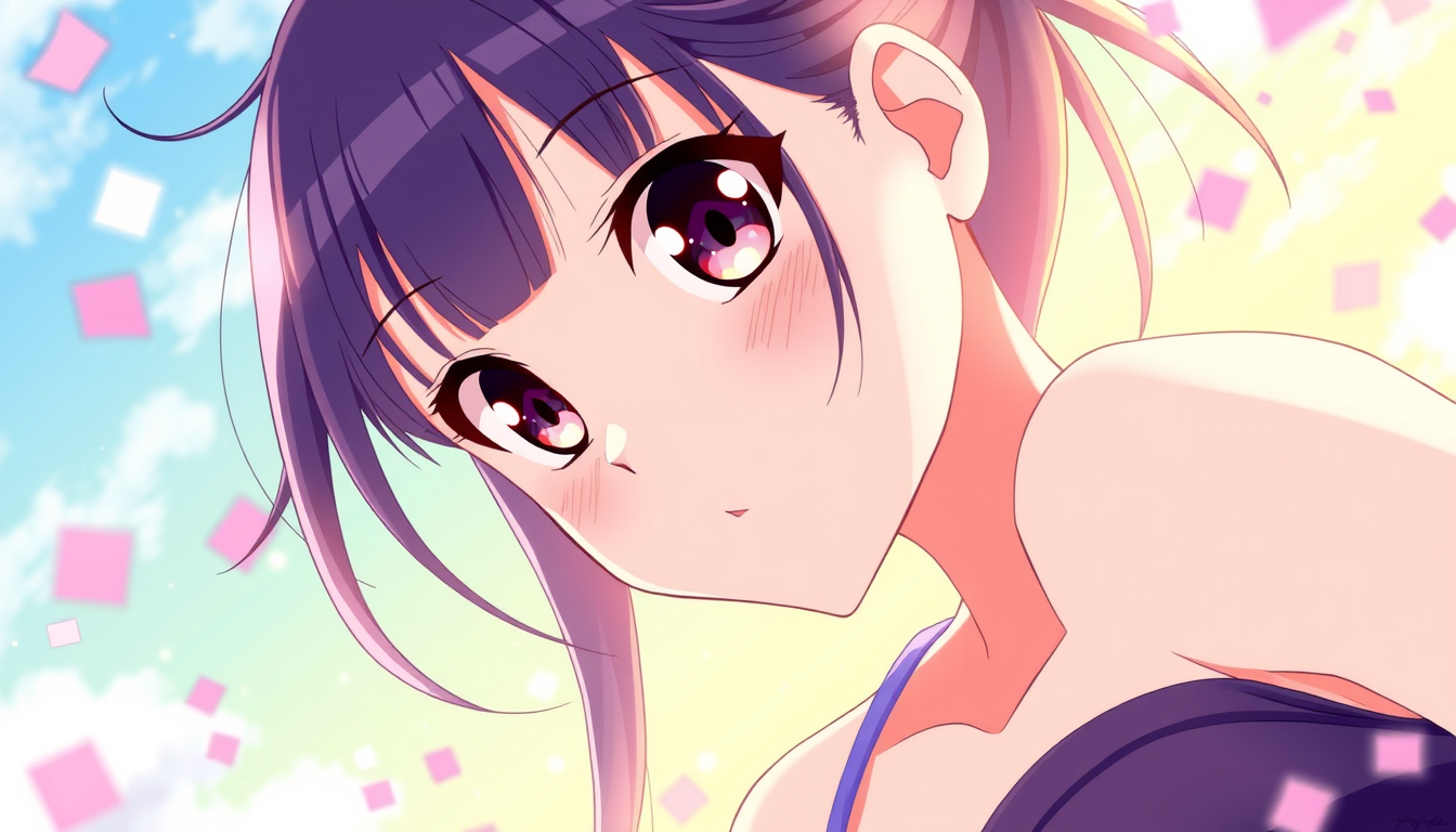 Anime idea: anime style, vibrant colors, expressive eyes, big tit anime girl , detailed anime illustration