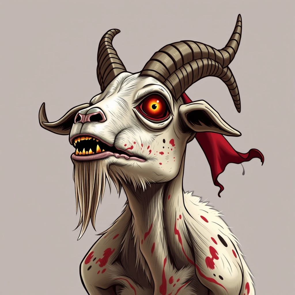 Main art studio: Zombie goat