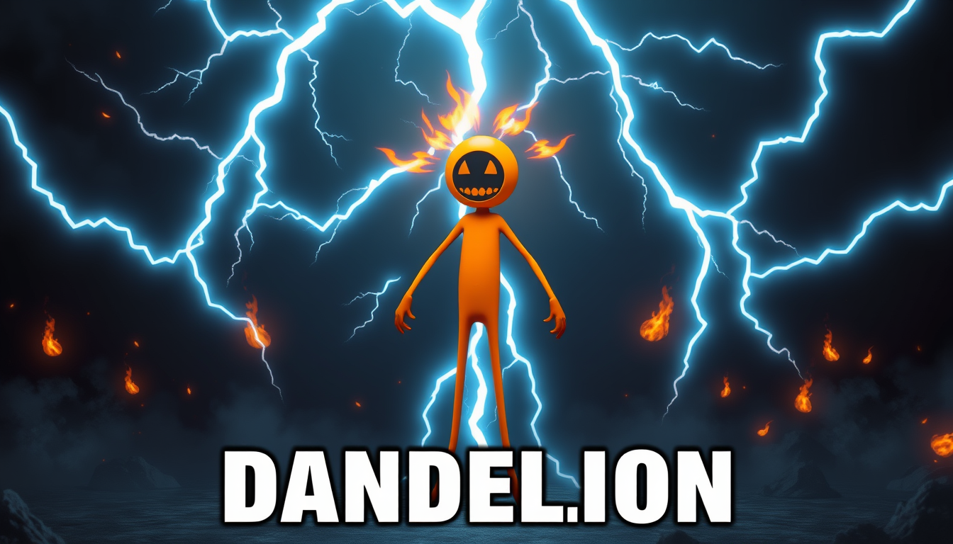 AI Art prompt example created from the prompt: The Second Coming from Animator vs. Animation, orange stick figure with hollow head, standing dramatically in the center, surrounded by absu