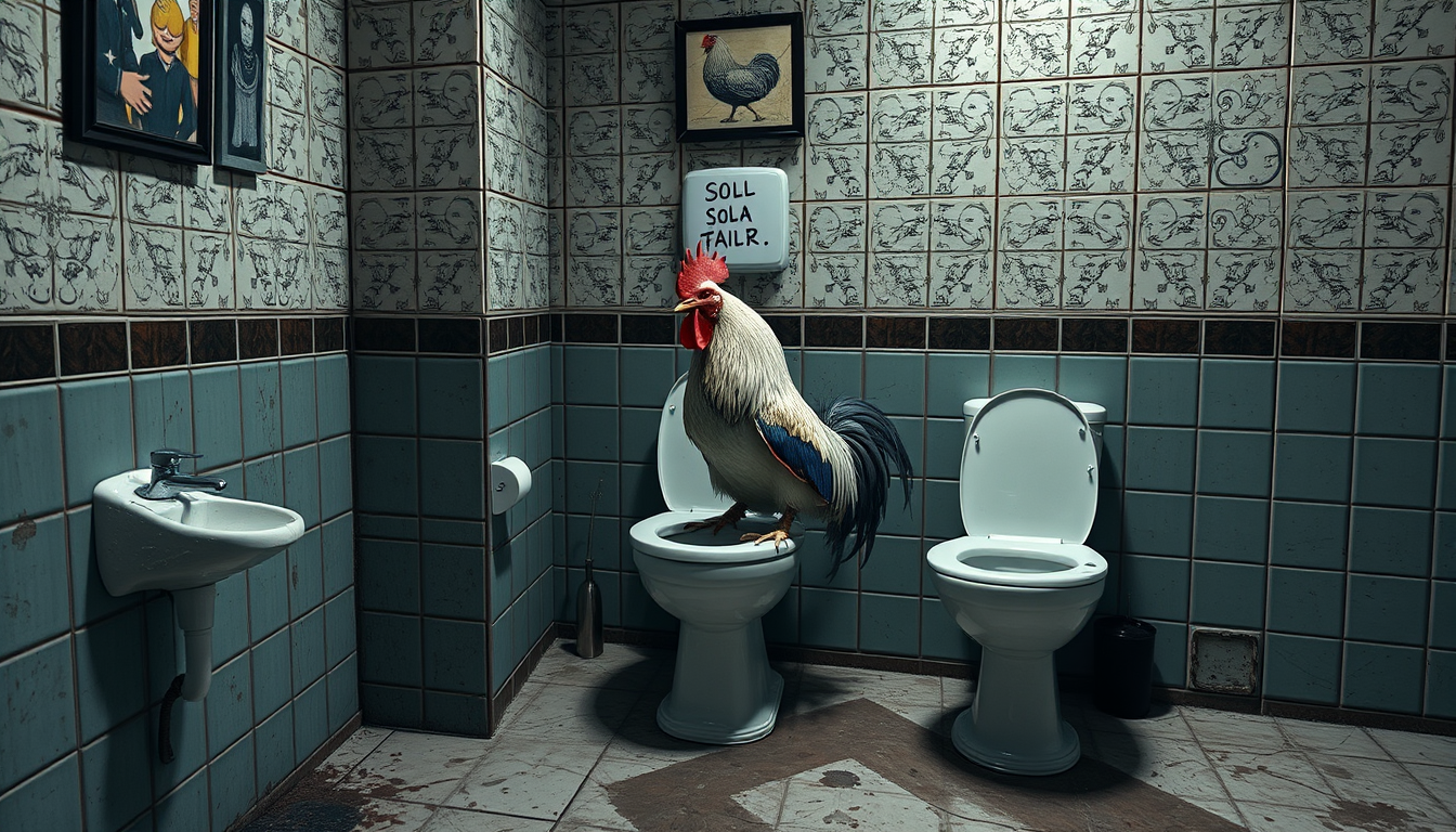 Main art studio: me podes hacer una imagen que pelea skibidi toilet y un gallo