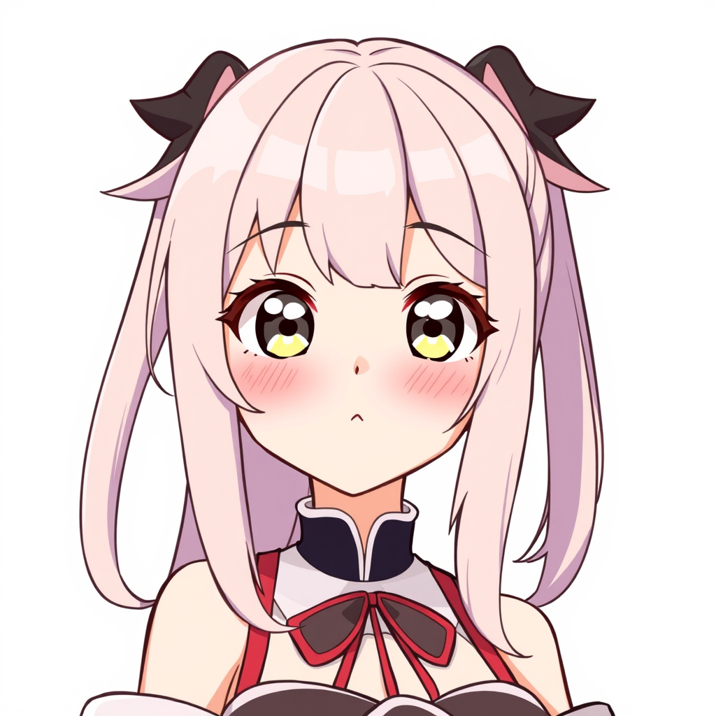 VTuber Avatar idea created from the prompt: vtuber avatar, anime style bust, expressive eyes, streaming overlay ready, 可愛い子をつくって えろい感じで , clean vtuber character art