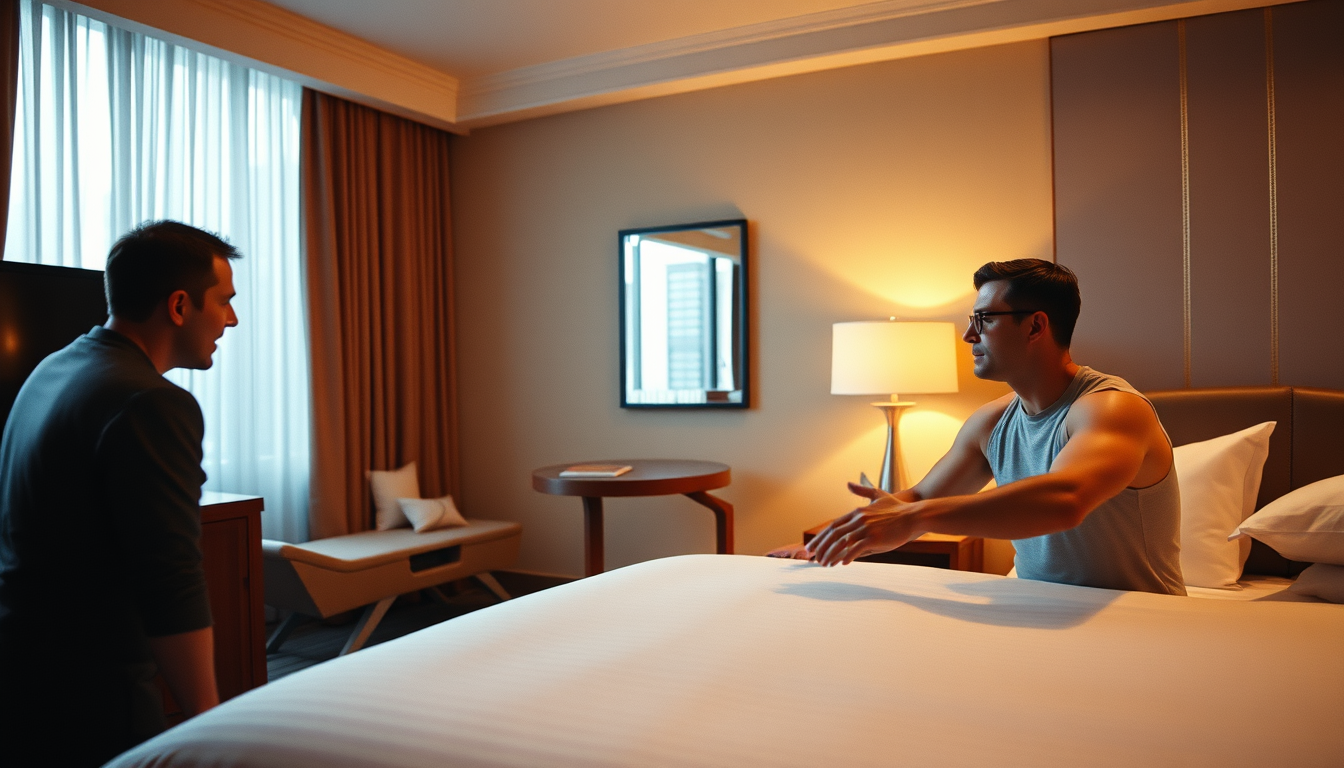 Main art studio: Shek vs figur in hotel