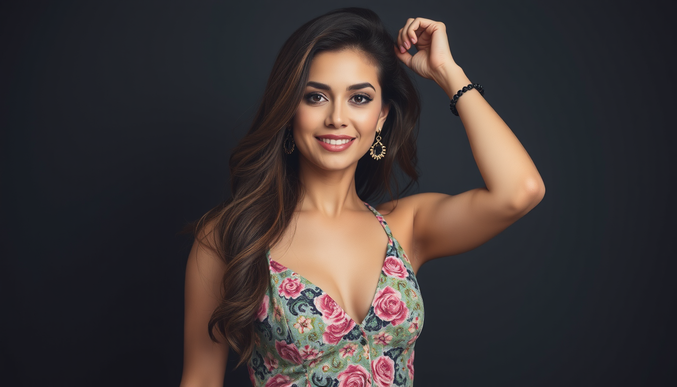 Main art studio: Mujer adulta joven bella