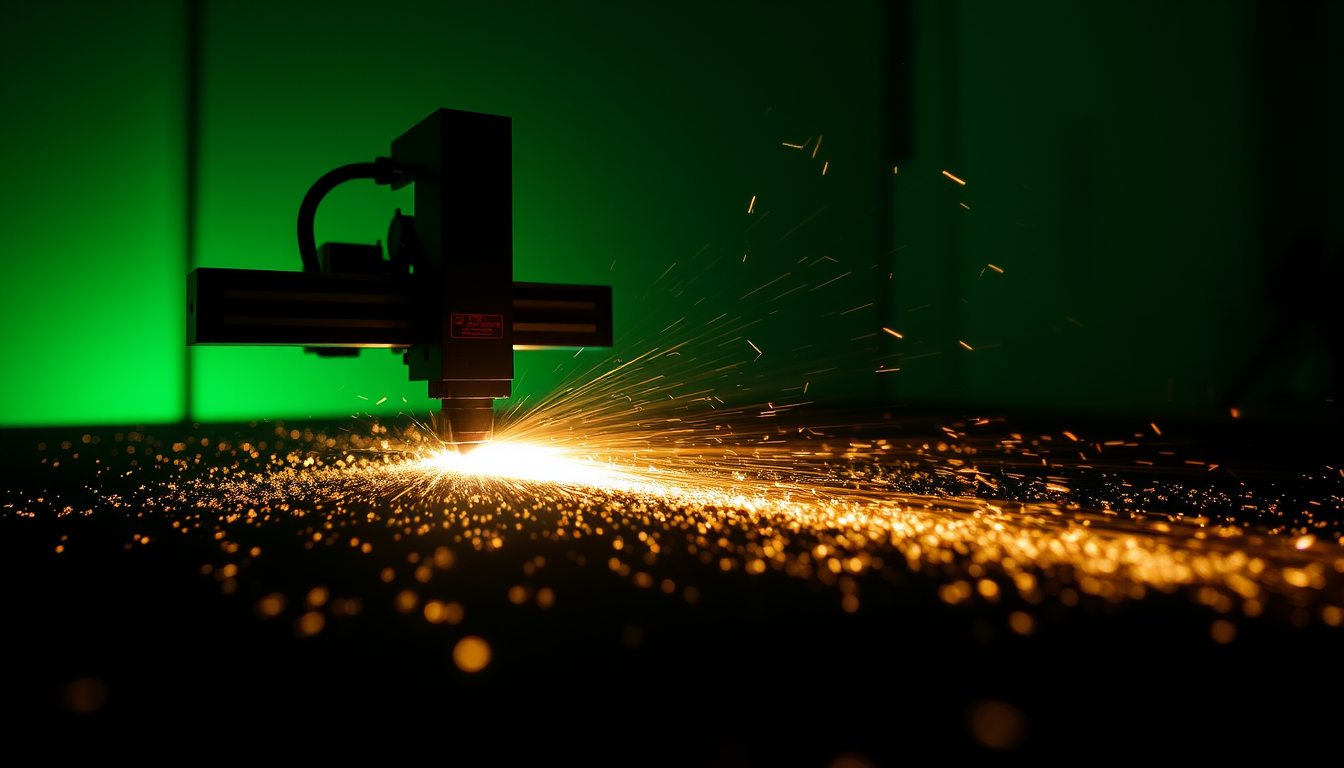 Main art studio: Laser luca mit 300 kilo