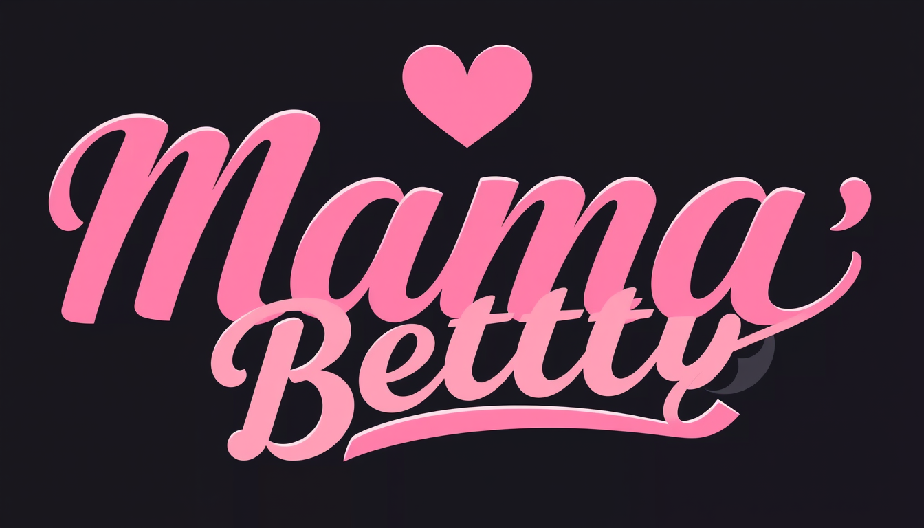 Word Art idea created from the prompt: decorative word art, stylized typography, artistic lettering, pls generate a creative but cute wordart pic that says " Mama Betty " , bold w