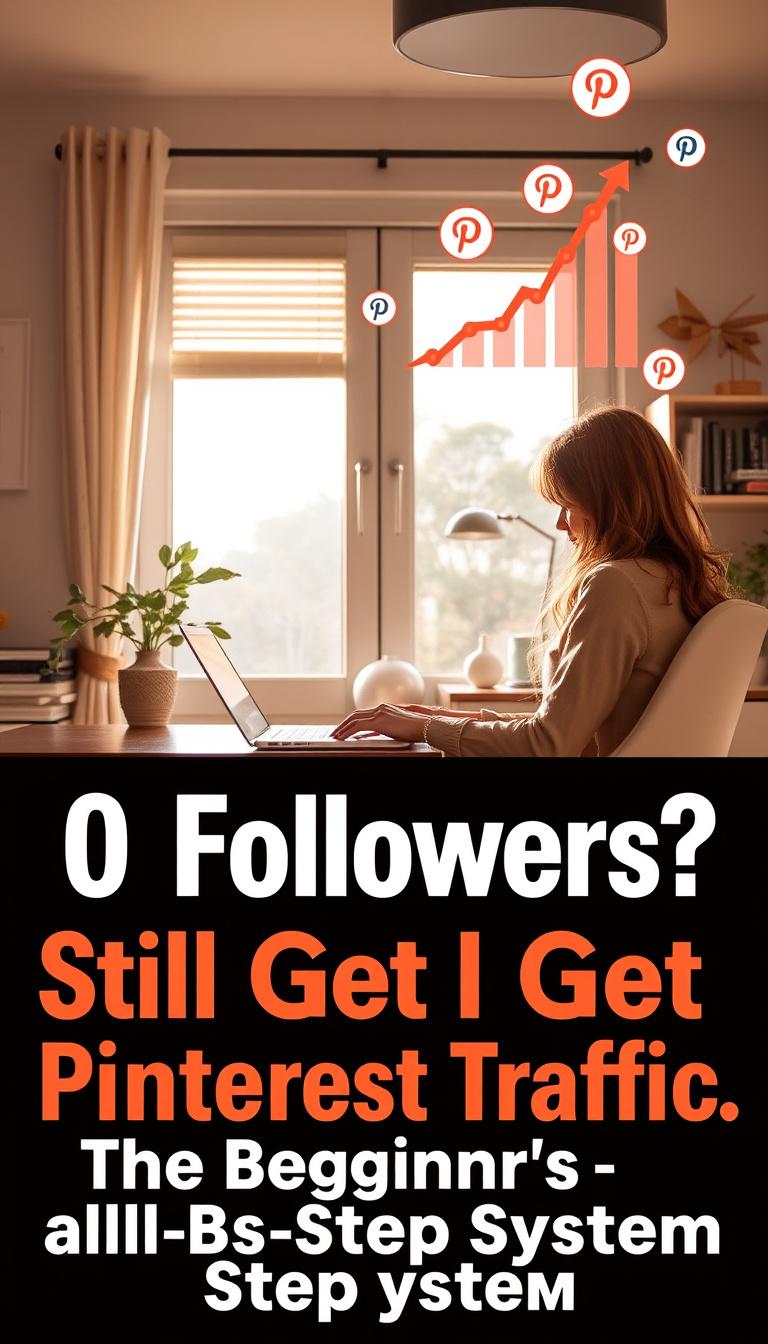 Pinterest Pin idea: pinterest pin graphic, tall vertical composition, bold eye-catching layout, space for text, Create a Pinterest viral pin image. Show a beginner girl w