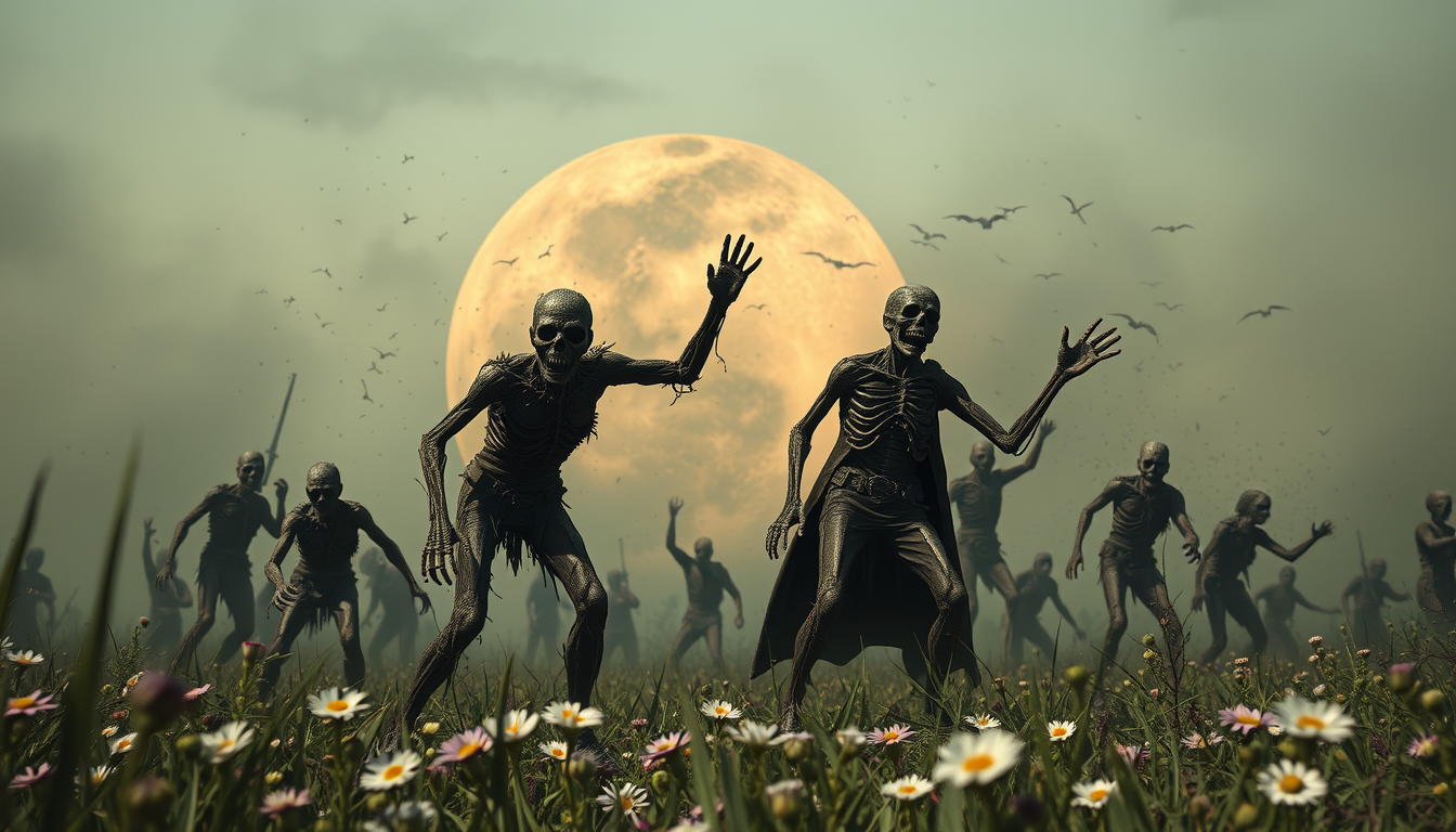 Main art studio: zombieapokalypse mit blumen