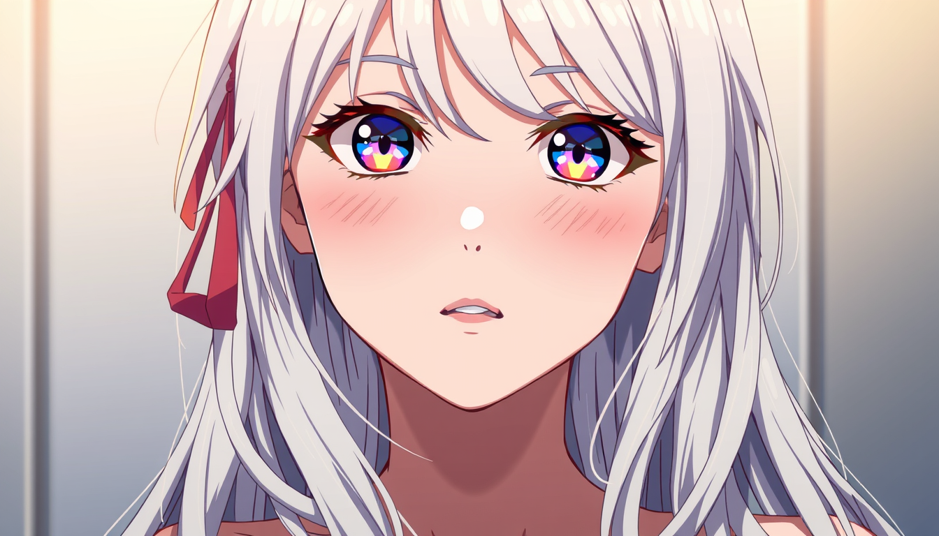 Anime idea: anime style, vibrant colors, expressive eyes, Зделай девочку 16 лет что бы волосы были черние с голубым и прямие, она была ростом 170 и весом 50 кг,ст