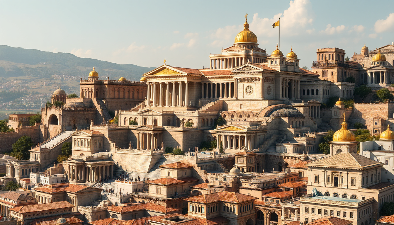 Main art studio: Edit the provided image of Troy while preserving the original image as faithfully as possible. **IMPORTANT: Keep the existing city exactly as it is in