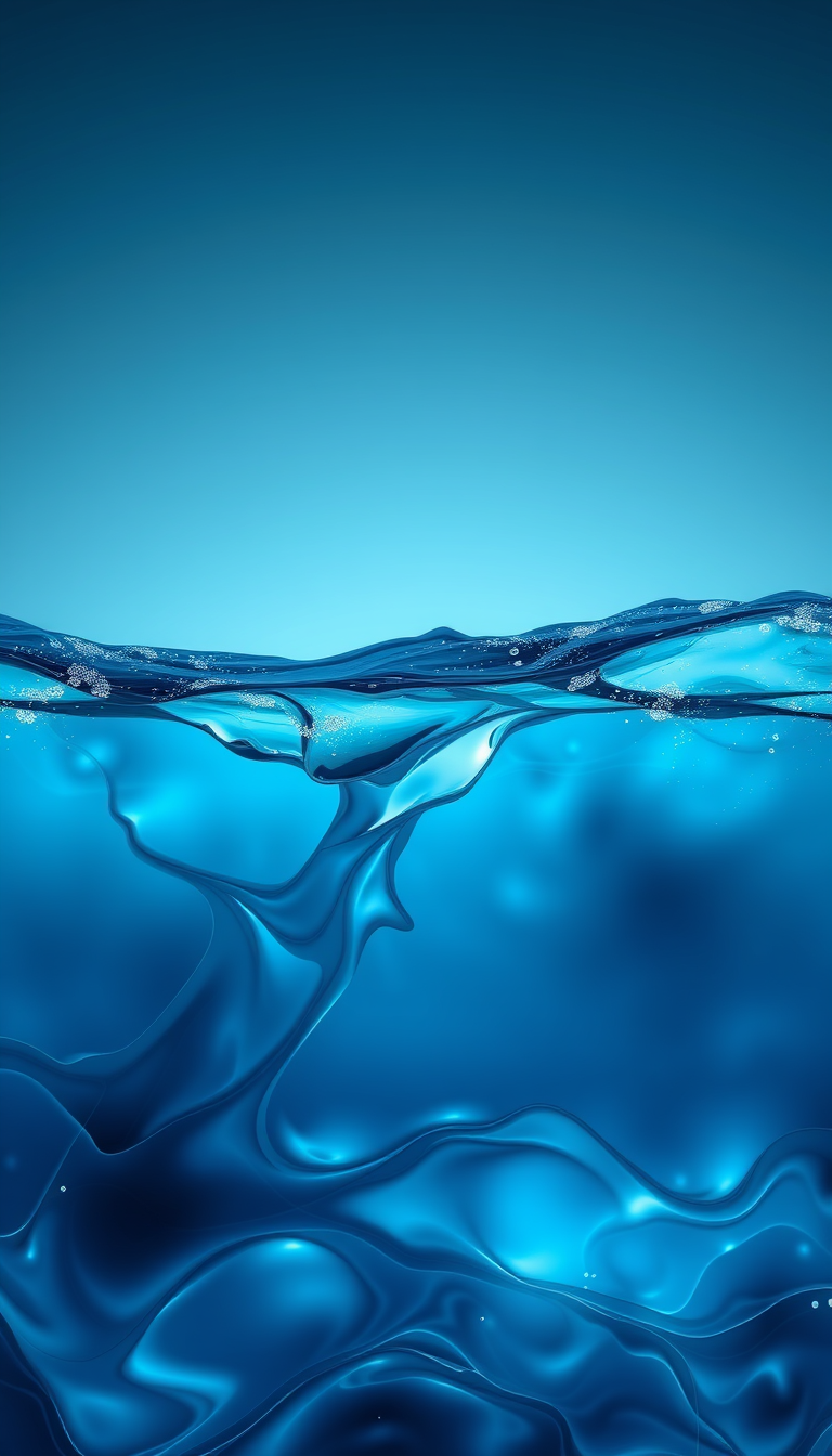 Wallpapers idea: wallpaper artwork, wide atmospheric scene or bold pattern, high detail, Minimalist ocean color liquid glass wallpaper one UI 9 2d , desktop or phone w