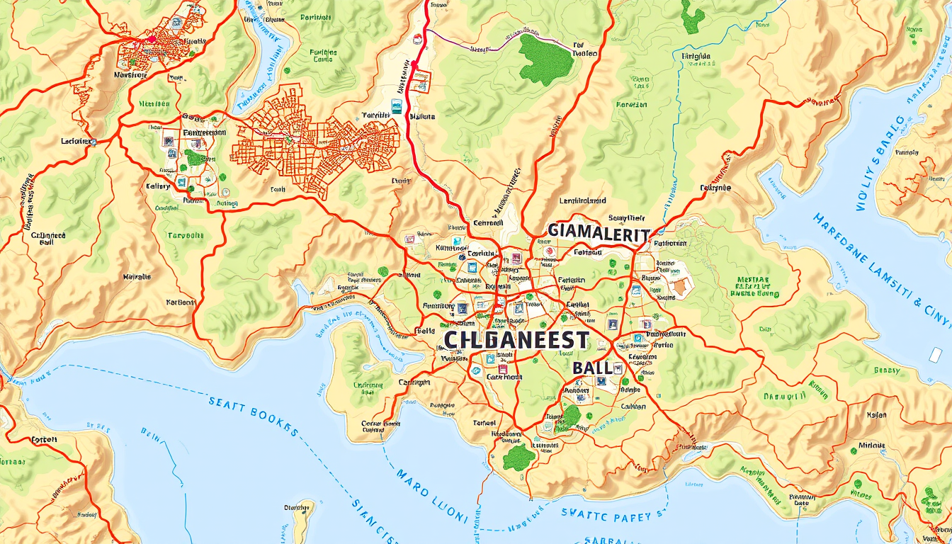 Main art studio: A map in 1:25000 scale with colors designed for printing that resembles real paper maps of recognized cartographic publishers. No mountains, max level