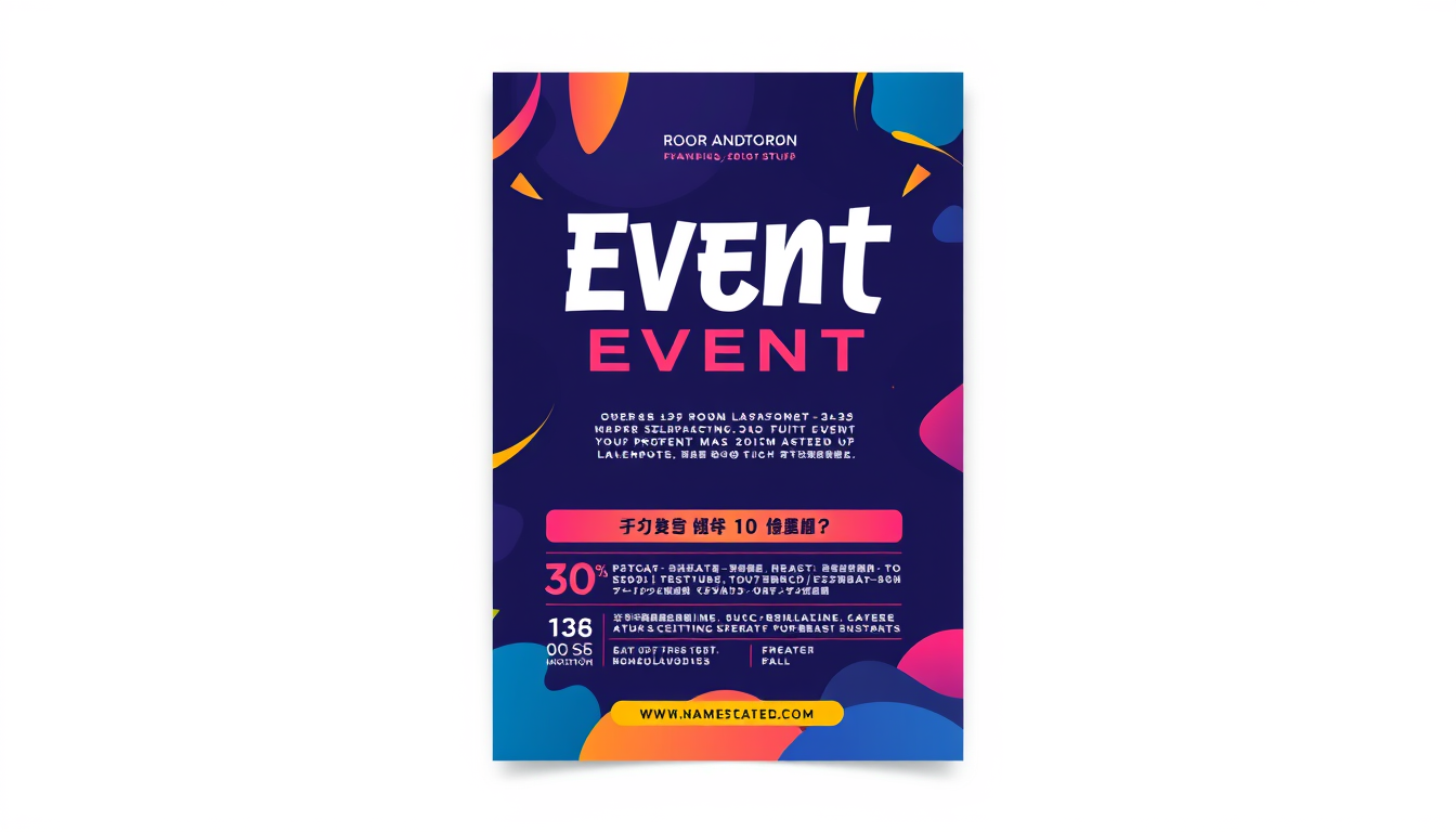 Flyer idea created from the prompt: event flyer design, bold eye-catching layout, clear hierarchy, space for text, 民間学童保育の個別説明会のお知らせを作成して , print-ready flyer